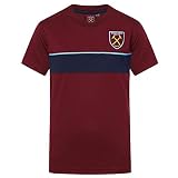 West Ham United FC - Jungen Trainingstrikot aus Polyester - Offizielles Merchandise - Geschenk für Fußballfans - Weinrot - 8-9 Jahre (M)