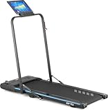 Gymtek XT400 Laufband für Zuhause, 2 in 1 Walking Pad Klappbar, 1-10km/h, Laufband Klappbar mit LED-Anzeige und Tablet H