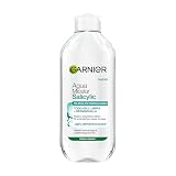 Garnier Salicylic Mizellenwasser mit Salicylsäure, 58% Unvollkommenheiten, alles in 1: reinigt und entfernt Make-up, für fettige Haut, dermatologisch und augenärztlich getestet, 400