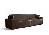 ALTDECOR Wohnzimmer Couch mit Schlaffunktion, Polstercouch rückenecht gepolstert, ideal als Gästebett - MIRI-X2-BIS - 292x85x90 cm B