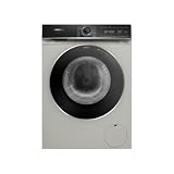 Siemens WG44B20X40 Waschmaschine iQ700, Frontlader mit 9kg Fassungsvermögen, 1400 UpM, speedPack XL, Home Connect, Anti Flecken System, LED-Display, Silber-inox, 60