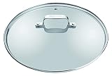 Jamie Oliver by Tefal Pfannen- und Topfdeckel 28cm, Glasdeckel mit Edelstahlrand, Dampfauslassventil, Überlaufschutz, spülmaschinengeeignet, exklusive Jamie Oliver Gravur am Deckelgriff, B89987