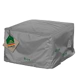 Mehr Garten Abdeckung Loungehocker, 85x85x45 cm, grau, Oxford 600D Gewebe, Schutzhülle für Gartenmöbel, wasserdicht, UV-beständig und w
