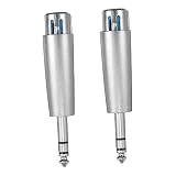 jojofuny 2st Dreiadriger Zweifarbiger Stecker Steckdosenstecker Verbindungsadapter 3-polig Audio-Adapter Für Mikrofonbuchse Headset-mikrofon Silver Vernickeltes Kup