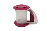 Tupperware Sieb Tup Handsieb mit Einer Hand - Patisserie Mehl Puderzucker Kakao - Sternrad Klümpchenfrei - Kunststoff - L19xH14cm 12cm - Spülmaschinenfest Profi-Q