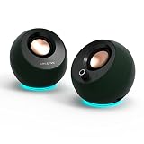 CREATIVE Pebble Pro 2.0 USB-C PC-Lautsprecher mit Bluetooth 5.3 und anpassbarer RGB-Beleuchtung, USB-Audio und Headset-/Mik