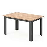 Vicco Esstisch Karlos, Goldkraft Eiche, 140 x 90 cm, zur Nutzung als Fester Speisetisch im Wohn- oder Essb