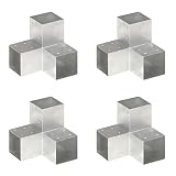 Xichuzi Pfostenverbinder 4 STK Holzverbinder, Pfosten, Pfostenverbinder, Pfostenecke, Balkenverbinder, Balkenschuhe, Y-Form Verzinktes Metall 101 x 101