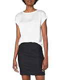 Vila Damen Viellette S/S Satin Top/Su Noos T-Shirt, Snow White, 36 EU