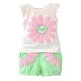 Halloween Body Baby Kleinkind Kinder Baby Mädchen Comic-Outfits-T-Hemd-Töpfe Kurze Kleidung Baby Set 56 (Mint Green, 18-24 Months)