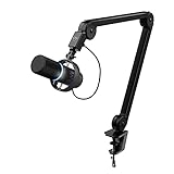 Trust Gaming GXT 255Plus Onyx Professionelles Mikrofon mit Arm, Nierencharakteristik, Popfilter, USB, LED, für Aufnahme, Streaming, Podcast, Broadcasting - Schw
