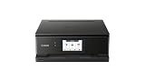 Canon PIXMA TS8750 Multifunktionsdrucker 3in1 (Tintenstrahl,Drucken, Kopieren, Scannen, A4, 10,8 cm Touch LCD, WLAN, Duplexdruck, 2 Papierzuführungen, 2 x 100 Blatt, 6 Separate Tinten) schw