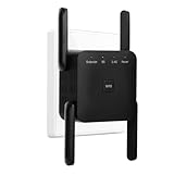 Aenxwa WLAN Repeater WLAN Verstärker 1200Mbit/s Dualband 2,4GHz+5GHz WiFi Booster mit Repeater/Router/Access Point Modus,4 Antenne,Einfache Einrichtung,WiFi Range Extender Mit LAN/WAN