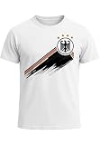 MoonWorks® Herren T-Shirt Deutschland Fußball WM-Shirt 2026 WM Fanshirt Deutschlandshirt Adler Weiss XL