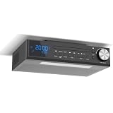 MONODEAL Bluetooth CD Player mit Radio, Küchenradio Unterbau mit 30 Presets, Unterbauradio Küche mit Weckfunktion, Timer, Fernbedienung, UKW/FM Küchenradio mit CD Play