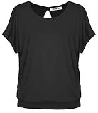 Van Der Rich ® - T-Shirt mit offenem Rücken - Damen (Schwarz-B, XL)