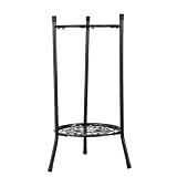 szaluyk Pflanzenständer aus Metall, hoch, 2 Etagen, Schmiedeeisen- , mehrstöckig, Schmiedeeisen, Blumentopfhalter, dekoratives Pflanzenregal für Ecke, Terrasse, Wohnzimmer, G