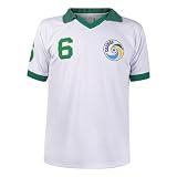 JL Sport Franz Beckenbauer Retro NY Cosmos USA Fußball weißes Trikot Nummer 6 L