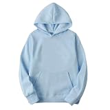 Hoodie Damen Oversize Angebote Des Tages Heute, Y2k Pullover Mit Kapuze Locker Langarm Sweatshirt Mit Tasche Kapuzenpullover Teenager MäDchen Streetwear Casual Langarmshirt Leichte Sw