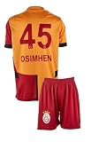 Gala Victor Osimhen Kinder Trikot für Kinder, Football Trainings Kinder Trikot, Fußball-Trainingstrikots für Jungen, Komm mit Shorts (6-7Jahre,Rot,Osi,140)