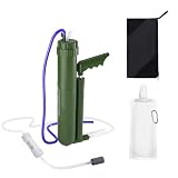 Reisewasserfilter, Handpumpen-Reinigungssystem 0,0001 Mikron – Notfallset, Wasserversorgung Für Outdoor-Abenteuer, Reinigt Bis Zu 8.000 L, Effizienter Wasserfluss Für Wandern Und Camping