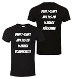 Dein Tshirt Bedrucken Lassen. Tshirt Vorder und Rückseite Bedrucken. Tshirt selbst gestalten Herren. T Shirt mit Druck. personalisiertes T