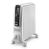 De'Longhi Dragon 4 Pro TRDX41025E Radiator, klassischer Ölradiator mit 3 Leistungsstufen, 24-h-Timer, Frostschutz- und Eco-Funktion, Sicherheitsthermostat, 2500 Watt, Weiß