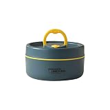 TINDIN Thermobehälter für Essen, 420ml Warmhaltebehälter Edelstahl, Thermo Lunchbox Essensbehälter auslaufsicher, Essen warmhalten Behälter für Kinder Erwachsene Schule Büro Unterwegs, B