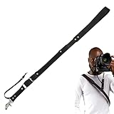 Kamera Schultergurt - Verstellbarer Schultergurt für Kamera | Neuer verstellbarer Schultergurt für Kamera aus echtem Leder SLR Digitalkamera Leder Slim Schulterriemen für alle Kamera, Black,