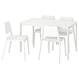 IKEA MELLTORP/TEODORES Tisch und 4 Stühle, Weiß