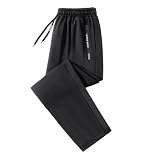 Sommerhose Damen High Waist - Leinenhose Gerades Bein Palazzo Kurzgröße Stoffhose Mit Tunnelzug Aesthetic Jogginghosen Jogginghose Lang Oversize Stretchy Work Trousers W