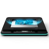 KLIM Turbofrost Laptop Kühler - Gaming Laptop Kühlpad mit 4 Turbolüftern - 4x4000 RPM, 4 USB-Ports, 2 Leistungsmodi (USB-C/DC), RG und Dämpfung für schnelle Kühlung, Für bis 17 Zoll - Grauer R