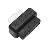 Baiyuanli USB Frontplattenadapter Vertikaler USB 3.1 Frontplattenbuchse Key-A Typ-E, Stabiler USB 3.0 19Pin/20Pin auf Typ-C Header Adapter, Frontpanel Motherboard Verlängerungsadapter für Comp