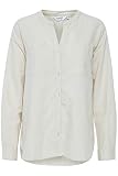 b.young BYEMMAN Shirt Damen Bluse aus Leinenmix Langarm Regular fit, Größe:42, Farbe:Oyster (141107)