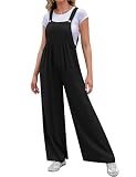 Migcaput Latzhose Damen Sommer Lang lässige Übergröße Baumwolle Einfarbig Overall Elegant Playsuit mit Groß