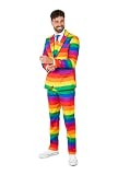 Suitmeister Herren Men Suit Business-Anzug Hosen-Set,Rainbow,L