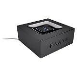 Logitech Kabelloser Bluetooth Audio-Empfänger, Multipoint Bluetooth, 3.5 mm & Cinch-Eingang, Pairing-Taste, 15 m Reichweite, EU Stecker, PC/Mac/Tablet/Handy/AV-Receiver/Stereoanlage - Schw