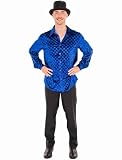 Deiters Hemd in Samtoptik Herren blau 4XL/5XL
