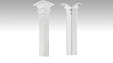 Terrassenclips.de 4 Innenecken für Meister Fußleisten | Profil 13 PK (120mm) | Weiß | selbstklebend | ABS | Sockelleisten Zubehö