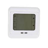 HONITANO Digitales Fußbodenheizungsthermostat mit Touchscreen Programmierbarer Temperaturregler Großer LCD Bildschirm Externem Fühler Vielseitige Zeitprogramme Weiße Ausführung fü