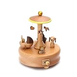 gifyym Spieluhr mit Zug, Schloss und Tänzerin, klassische Spieluhr für Mädchen, Weihnachten, Geburtstag oder Schreibtisch-Dek