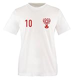 Comedy Shirts EM 2016 - Trikot - EM 2016 - Russland - 10 - Herren T-Shirt - Weiss/Rot Gr. XL