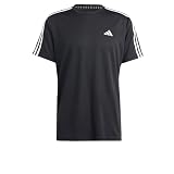 adidas Herren Train Essentials 3-Stripes Training Tee, Black / White, M