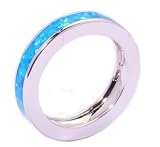 Ring Ringe Damen Bijouterie Herren Blauer Ring, Modischer Single-Creolen-Ring, Schmuck Für Frauen Mit Einzigartiger Größe Und Charme, 9 Versilb