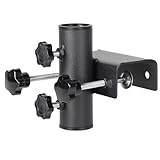 efuturetime Sonnenschirm Halterung Balkon Eckig Klemmbar, Sonnenschirmhalter Befestigung für Schirmrohr Ø25～38mm, Maximal Klemmbereich 61