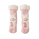 Süße Damensocken aus Lammsamt, für Herbst und Winter, für Zuhause, dicke Samt-Bodensocken, Schwangerschafts- und Winterstrumpfhose, g, Einheitsgröß