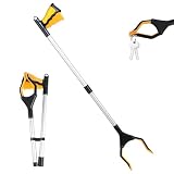 Lrocotanc 81cm Greifzange für Senioren – Folding Greifer mit Magnet-Greifarm – 360° Drehbar Müllzange Greifzange – rutschfest Gummi Greifer – Ergonomischer Greifer für S