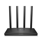 TP-Link Archer C6 Dualband Gigabit WLAN-Router (867Mbit/s 5GHz + 300Mbit/s 2,4GHz, 4 Gigabit LAN-Port, MU-MIMO, IPTV, Unterstützt Keine DSL-Funk