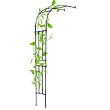 Rosenbogen für Balkon Hinterhof Gartenbogen Pergola Halbbogen aus Stahl Rankbogen für Jubiläen,Geburtstagsfeiern,Gartendeko(220x240cm)
