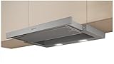 NEFF D46ED22X1 Einbau-Dunstabzugshaube, Flachschirmhaube N50, 60cm, Abluft oder Umluft, silbermetallic [Energieklasse A]